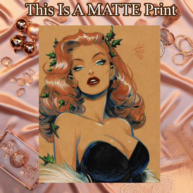Poison Ivy Art Illustration Hard Signed 8.5x11in Fine Art PRINT