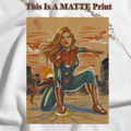 Captain Marvel Art Illustration Hard Signed 8.5x11in Fine Art PRINT