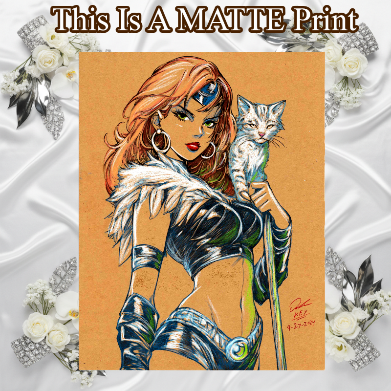 Jungle Girl Art Illustration Hard Signed 8.5x11in Fine Art PRINT