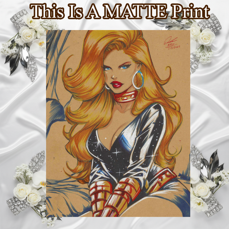 Dazzler Art Illustration Hard Signed 8.5x11in Fine Art PRINT