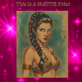 Princess Leia Art Illustration Hard Signed 8.5x11in Fine Art PRINT