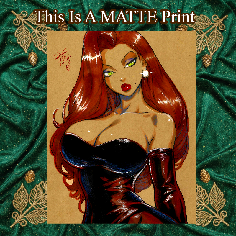 Jessica Rabbit Art Illustration Hard Signed 8.5x11in Fine Art PRINT