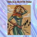 Captain Marvel Art Illustration Hard Signed 8.5x11in Fine Art PRINT