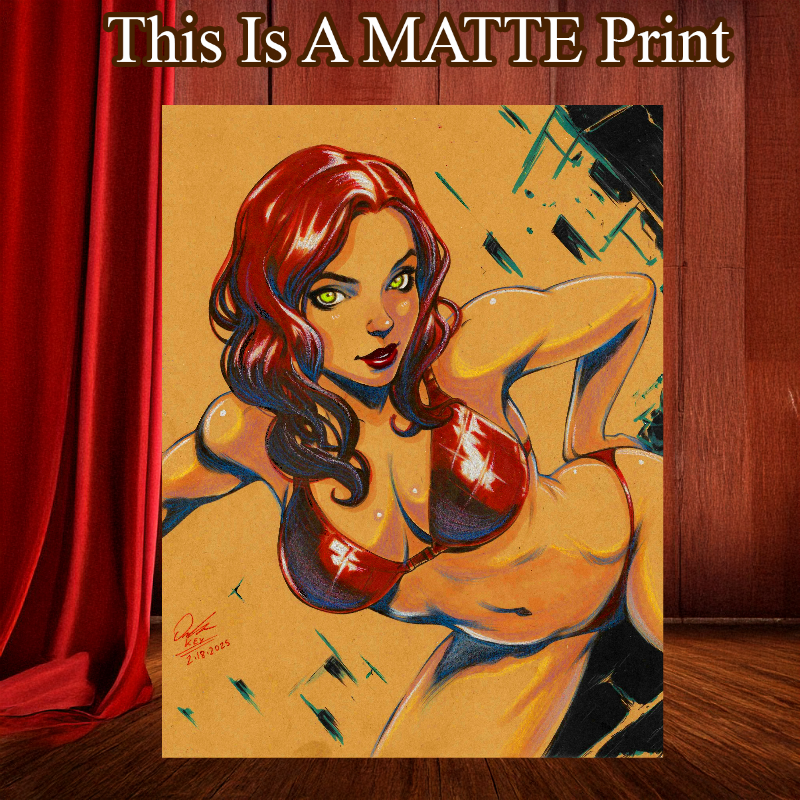 Mary Jane Art Illustration Hard Signed 8.5x11in Fine Art PRINT