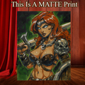 Red Sonja Art Illustration Hard Signed 8.5x11in Fine Art PRINT