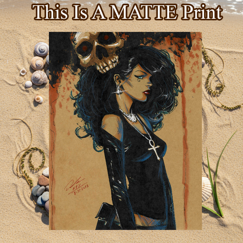 Death Of The Endless Art Illustration Hard Signed 8.5x11in Fine Art PRINT