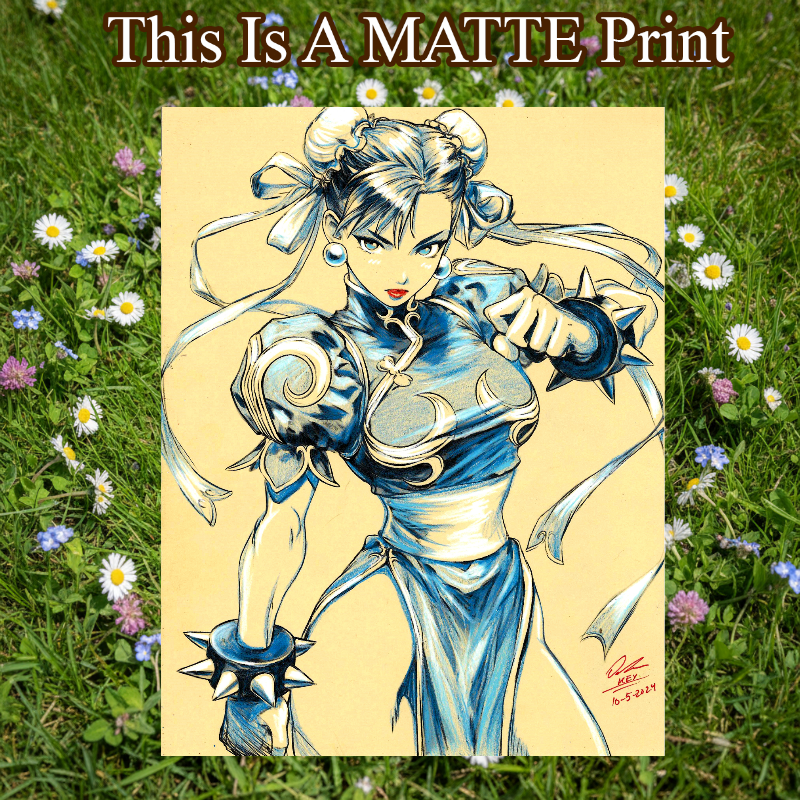 Chun Li Art Illustration Hard Signed 8.5x11in Fine Art PRINT