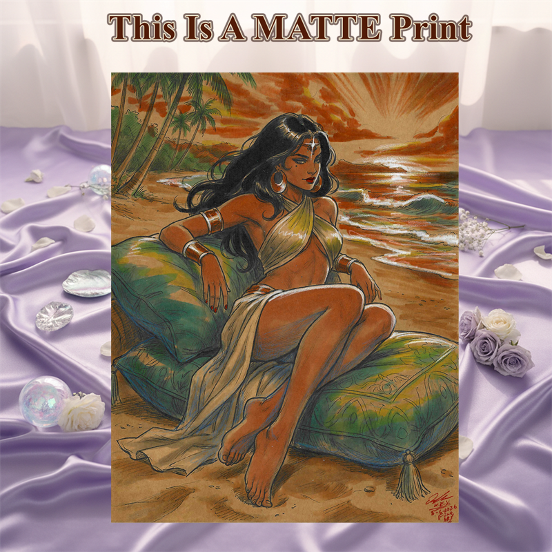 Dejah Thoris Art Illustration Hard Signed 8.5x11in Fine Art PRINT