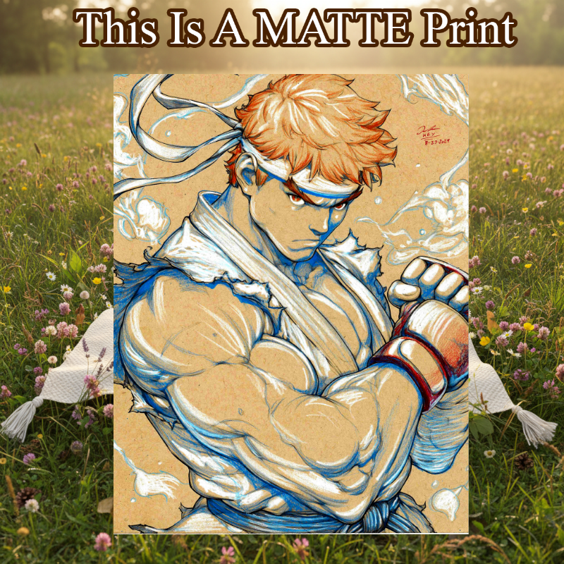 Ryu Art Illustration Hard Signed 8.5x11in Fine Art PRINT