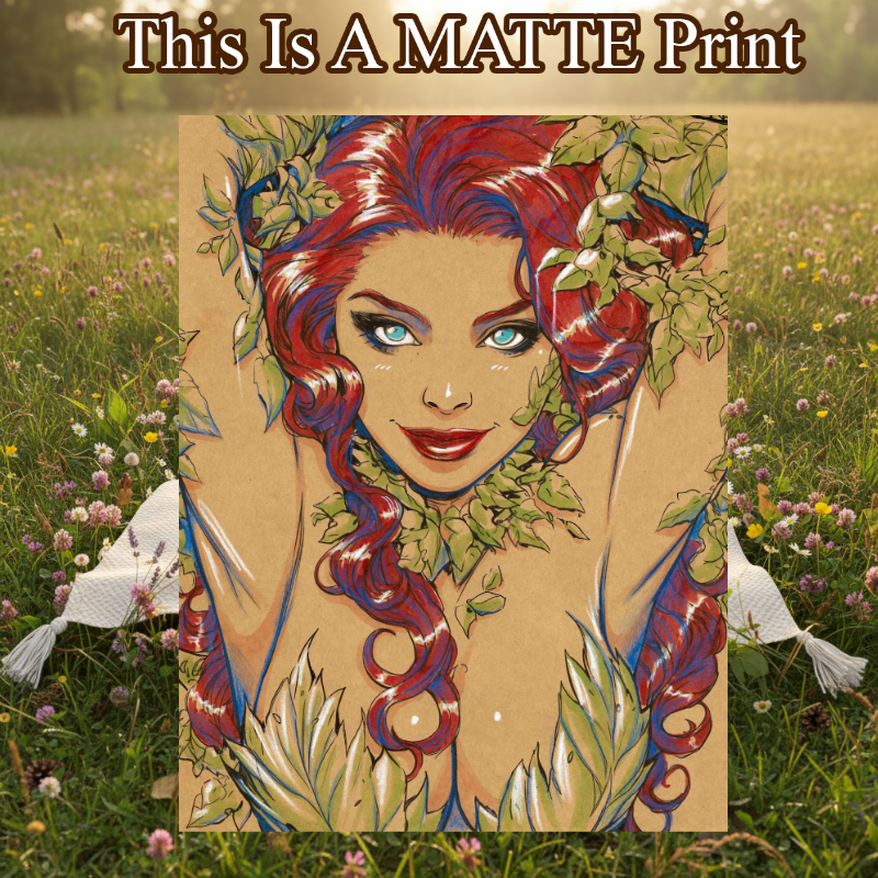Poison Ivy Art Illustration Hard Signed 8.5x11in Fine Art PRINT