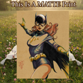 Batgirl Art Illustration Hard Signed 8.5x11in Fine Art PRINT
