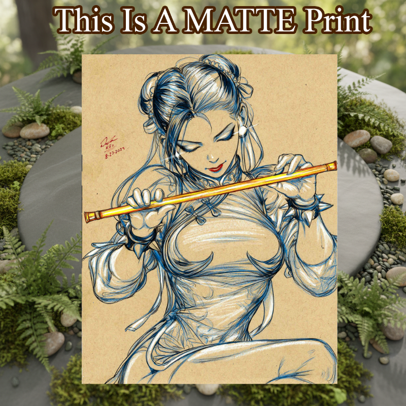 Chun Li Art Illustration Hard Signed 8.5x11in Fine Art PRINT