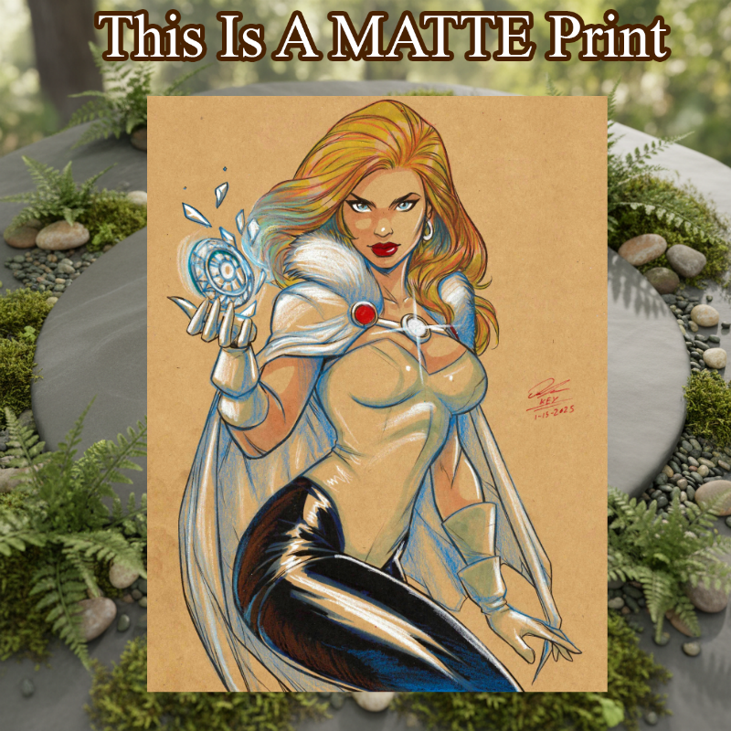 Emma Frost Art Illustration Hard Signed 8.5x11in Fine Art PRINT