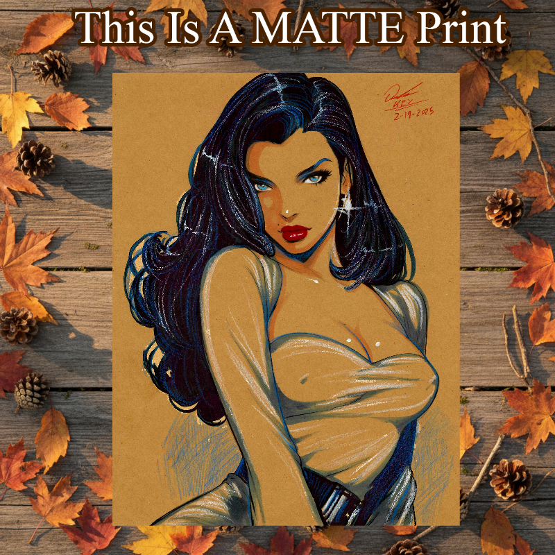 Lois Lane Art Illustration Hard Signed 8.5x11in Fine Art PRINT