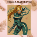 Samus Art Illustration Hard Signed 8.5x11in Fine Art PRINT