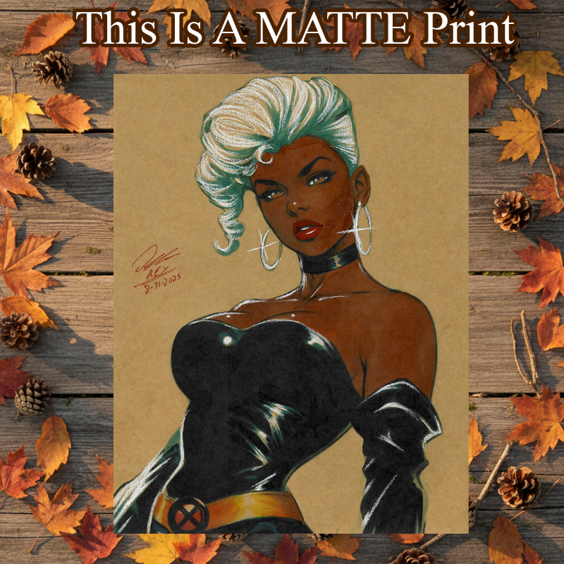 Storm Art Illustration Hard Signed 8.5x11in Fine Art PRINT