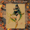 Batgirl Art Illustration Hard Signed 8.5x11in Fine Art PRINT