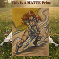 Red Sonja Art Illustration Hard Signed 8.5x11in Fine Art PRINT