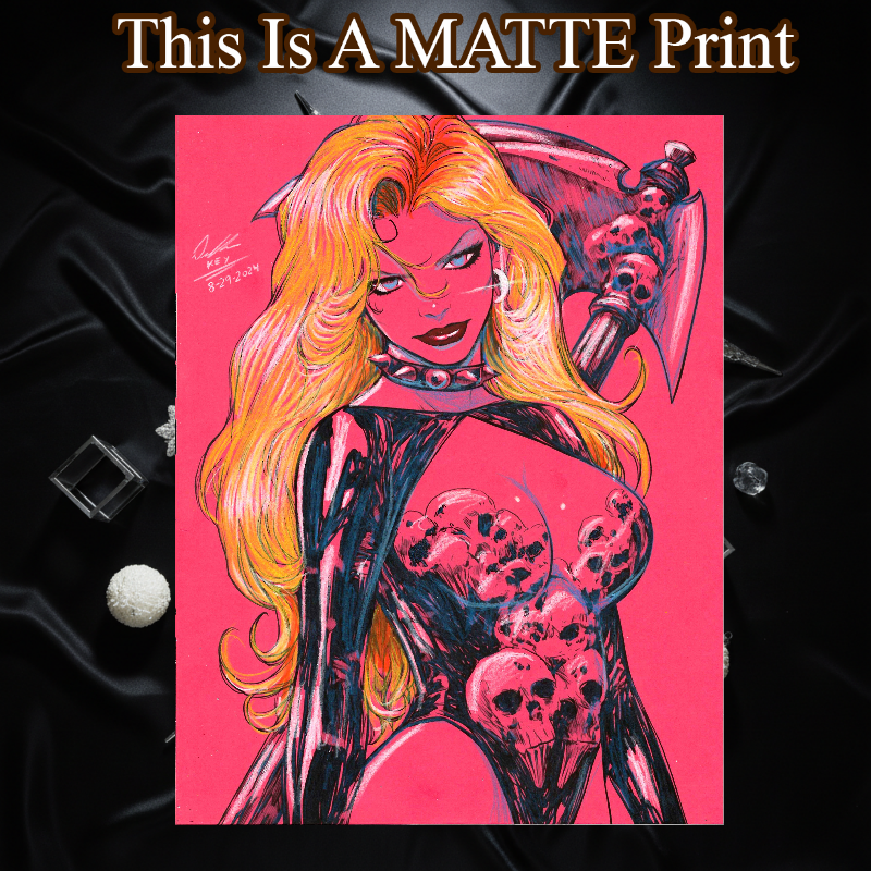 Original Art Illustration Hard Signed 8.5x11in Fine Art PRINT