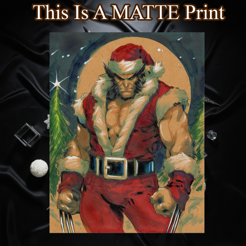 Wolverine Art Illustration Hard Signed 8.5x11in Fine Art PRINT