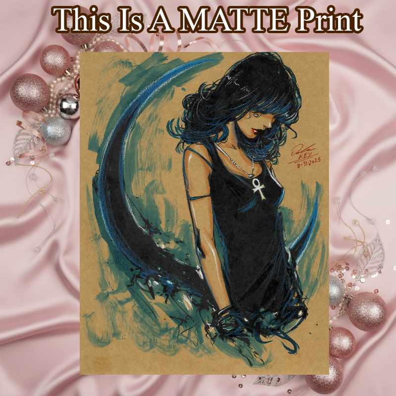Death Of The Endless Art Illustration Hard Signed 8.5x11in Fine Art PRINT