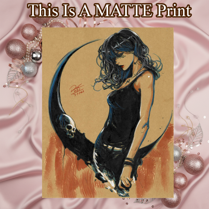 Death Of The Endless Art Illustration Hard Signed 8.5x11in Fine Art PRINT
