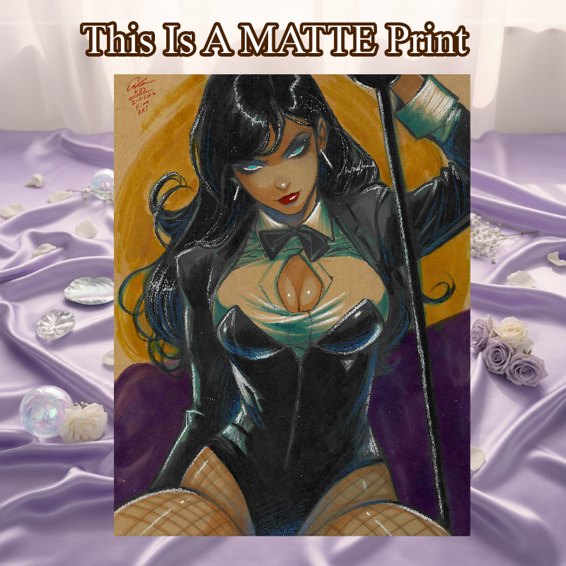 Zatanna Art Illustration Hard Signed 8.5x11in Fine Art PRINT