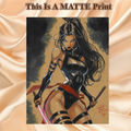 Psylocke Art Illustration Hard Signed 8.5x11in Fine Art PRINT