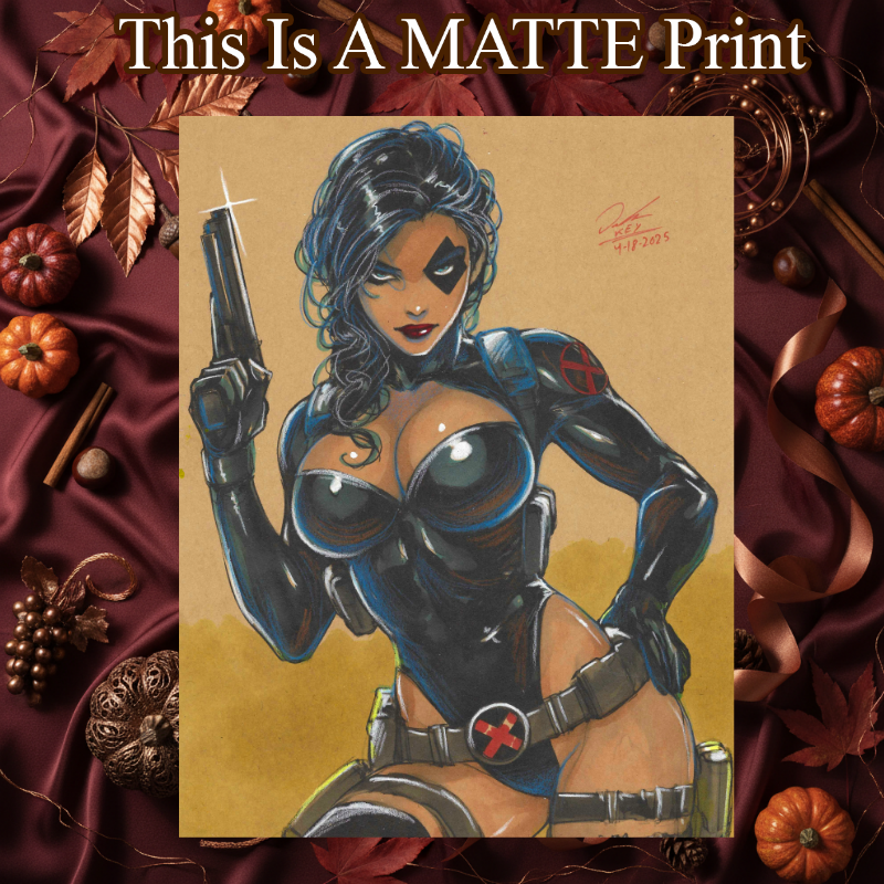 Domino Art Illustration Hard Signed 8.5x11in Fine Art PRINT