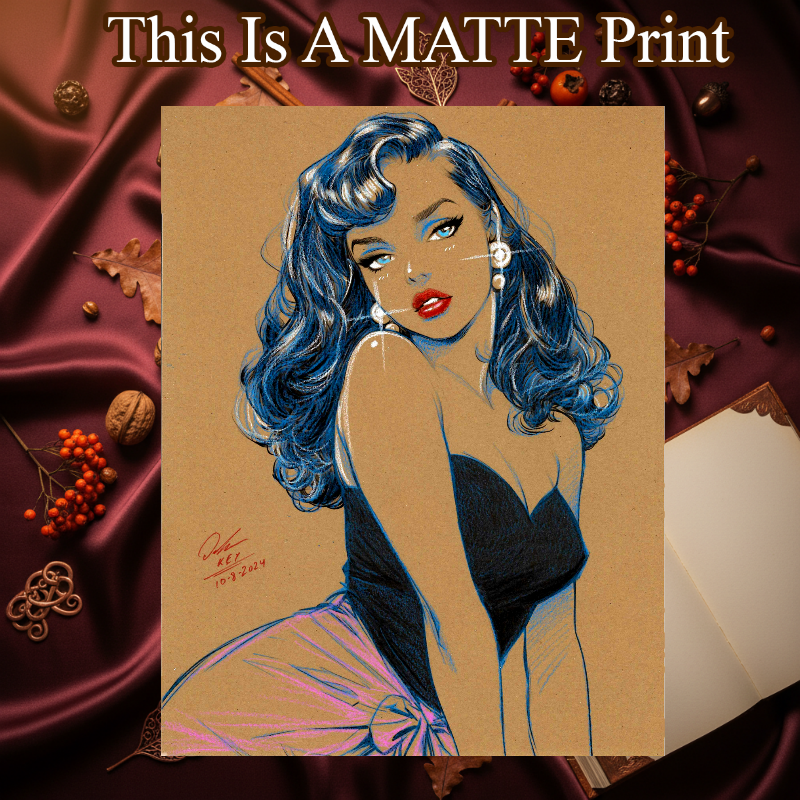 Lois Lane Art Illustration Hard Signed 8.5x11in Fine Art PRINT