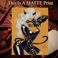 Black Cat Art Illustration Hard Signed 8.5x11in Fine Art PRINT