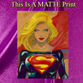 Supergirl Art Illustration Hard Signed 8.5x11in Fine Art PRINT