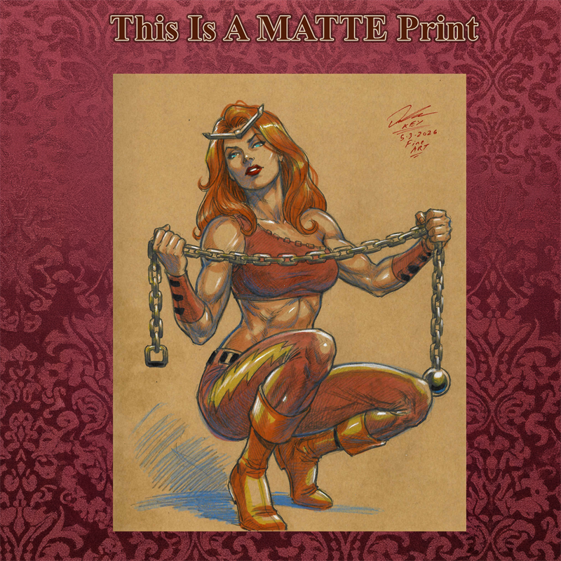 Thundra Art Illustration Hard Signed 8.5x11in Fine Art PRINT