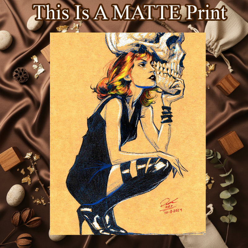OC Art Illustration Hard Signed 8.5x11in Fine Art PRINT