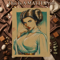 Princess Leia Art Illustration Hard Signed 8.5x11in Fine Art PRINT