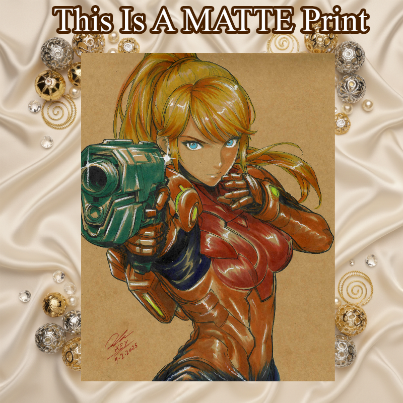 Samus Art Illustration Hard Signed 8.5x11in Fine Art PRINT