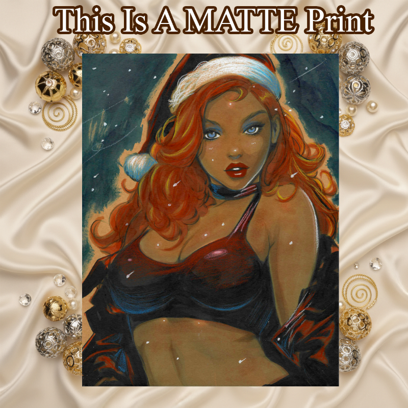 Mary Jane Art Illustration Hard Signed 8.5x11in Fine Art PRINT