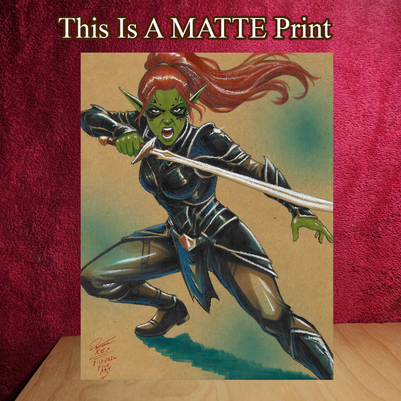 Laezel Art Illustration Hard Signed 8.5x11in Fine Art PRINT