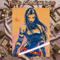 Psylocke Art Illustration Hard Signed 8.5x11in Fine Art PRINT