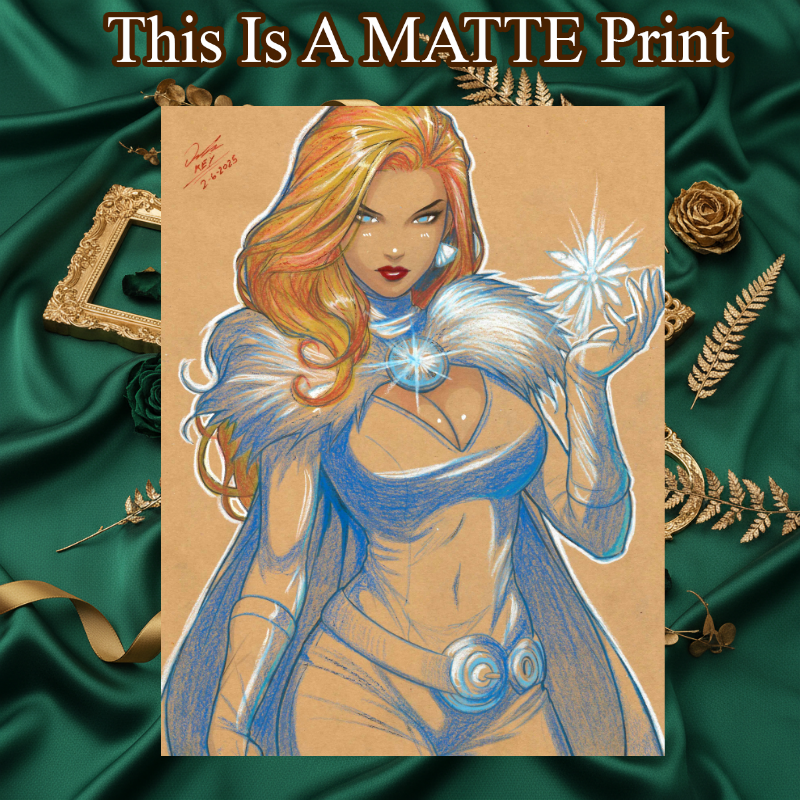 Emma Frost Art Illustration Hard Signed 8.5x11in Fine Art PRINT