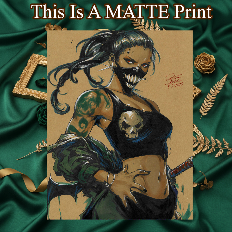 OC Art Illustration Hard Signed 8.5x11in Fine Art PRINT
