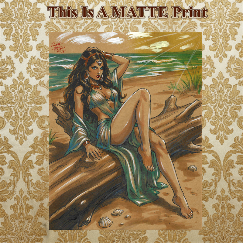 Dejah Thoris Art Illustration Hard Signed 8.5x11in Fine Art PRINT