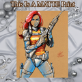 Scarlet Gi Joe Art Illustration Hard Signed 8.5x11in Fine Art PRINT