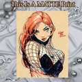 Mary Jane Art Illustration Hard Signed 8.5x11in Fine Art PRINT
