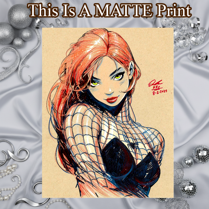 Mary Jane Art Illustration Hard Signed 8.5x11in Fine Art PRINT