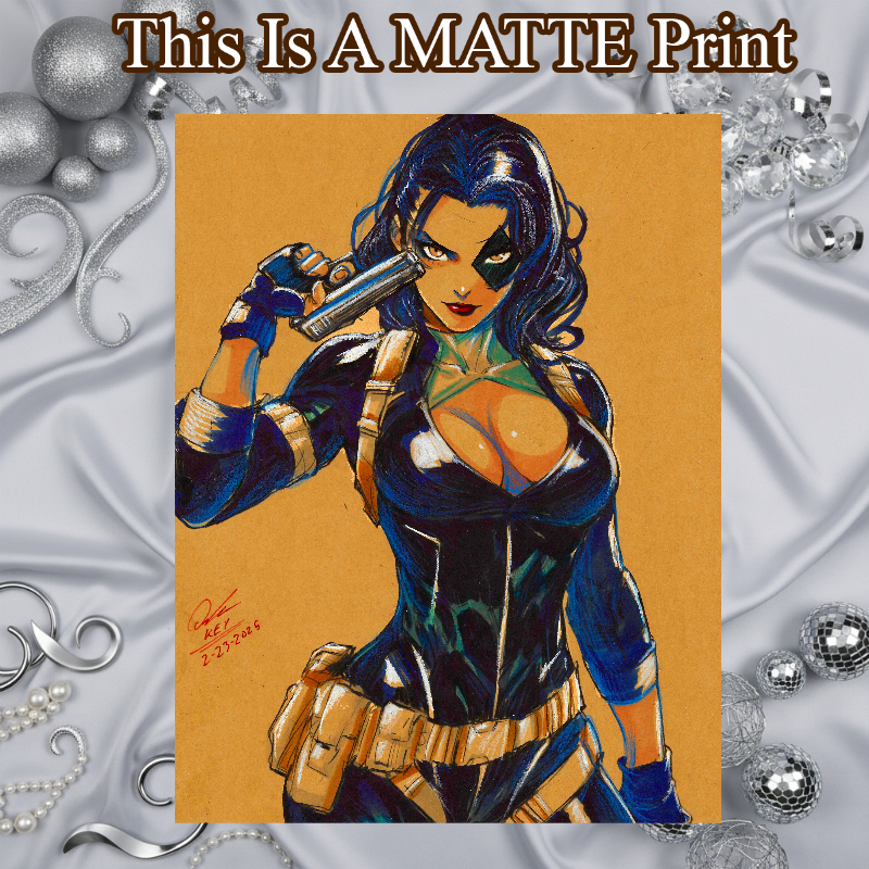 Domino Art Illustration Hard Signed 8.5x11in Fine Art PRINT