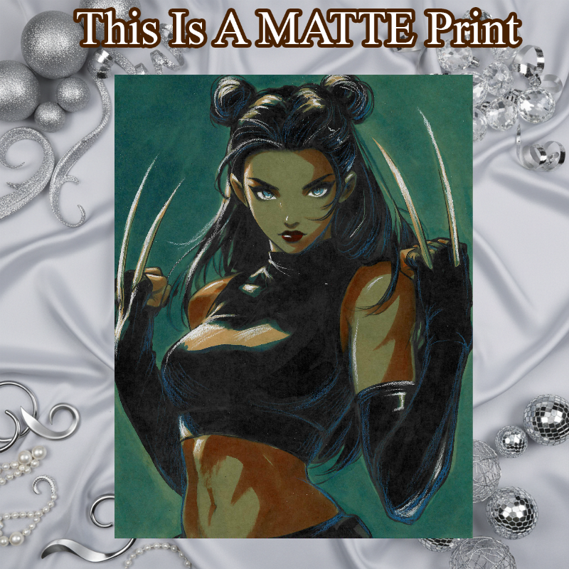 X-23 Art Illustration Hard Signed 8.5x11in Fine Art PRINT