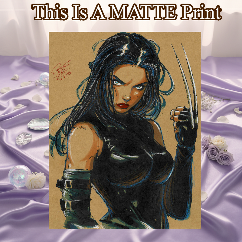 X-23 Art Illustration Hard Signed 8.5x11in Fine Art PRINT
