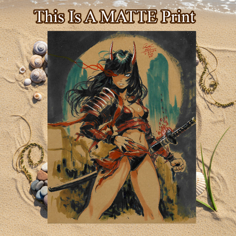 OC Art Illustration Hard Signed 8.5x11in Fine Art PRINT