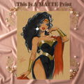 Wonder Woman Art Illustration Hard Signed 8.5x11in Fine Art PRINT
